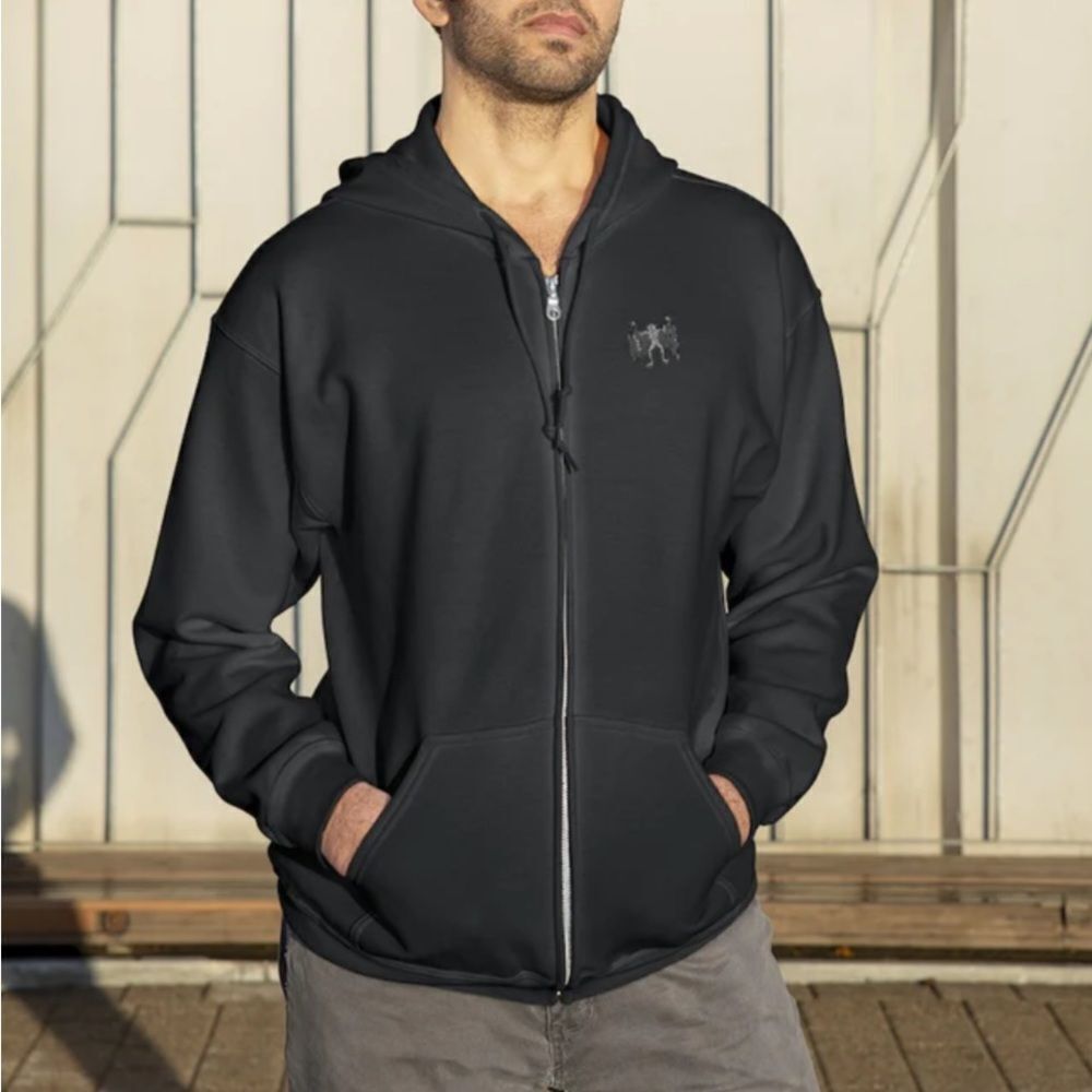 Eternal‎ Mens Hoodie Zip Up Black/green/white. Nwt